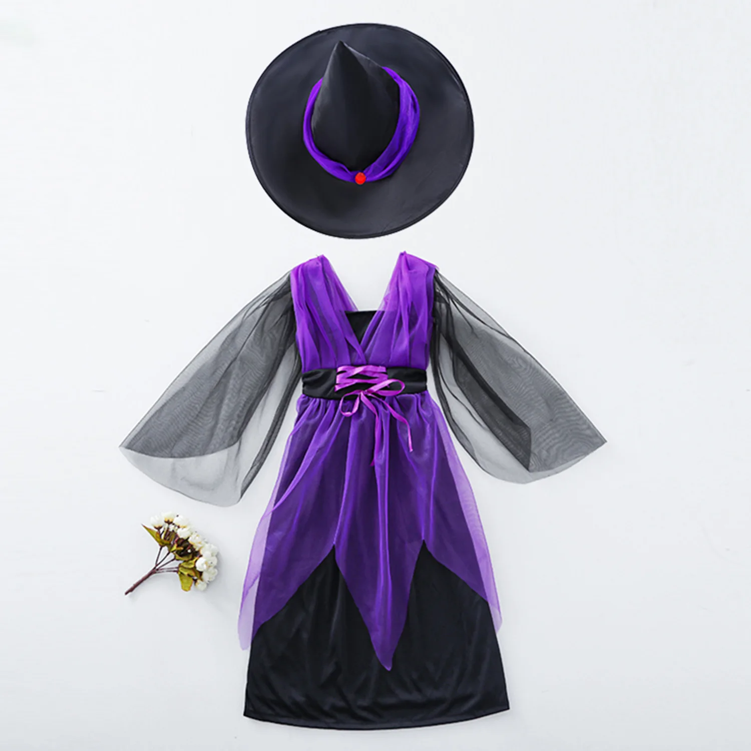 Kids Girls Halloween Cospla Dress Witch Bat Costume Outfit for Holiday Carnival Role Play Fancy Masquerade Party Supplies | Игрушки и