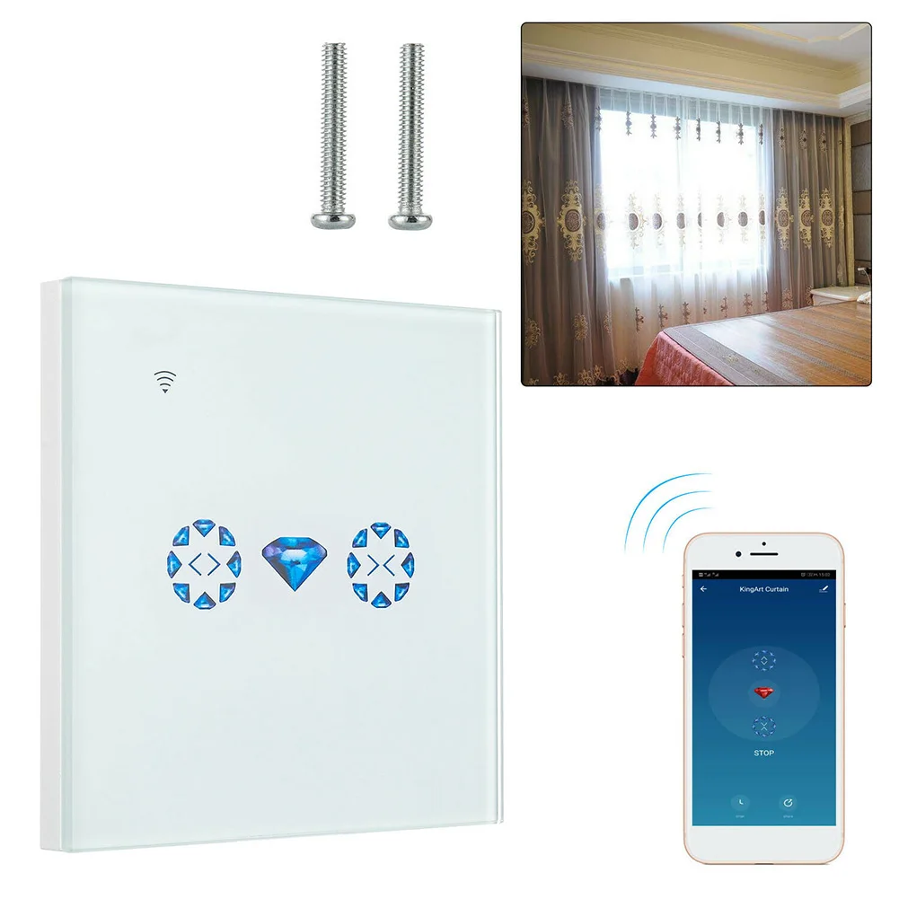 Сенсорное управление рольставни приложение электрическая Wifi панель домашний умный занавес переключатель мотор дверь мобильный телефон гараж спальня инструмент