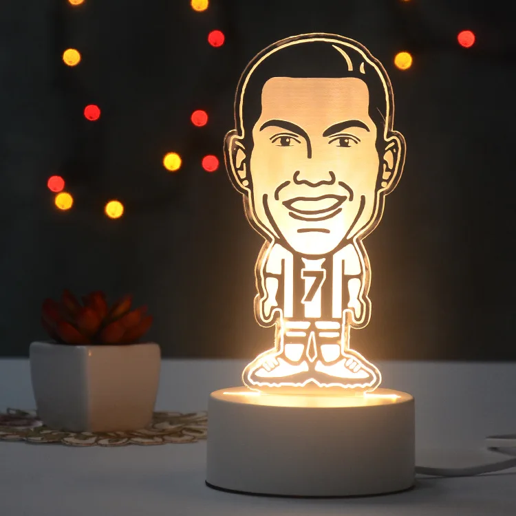 

Football & Basketball Stars James Messi Cristiano Ronaldo Curry and other Stars gift decoration table lamp