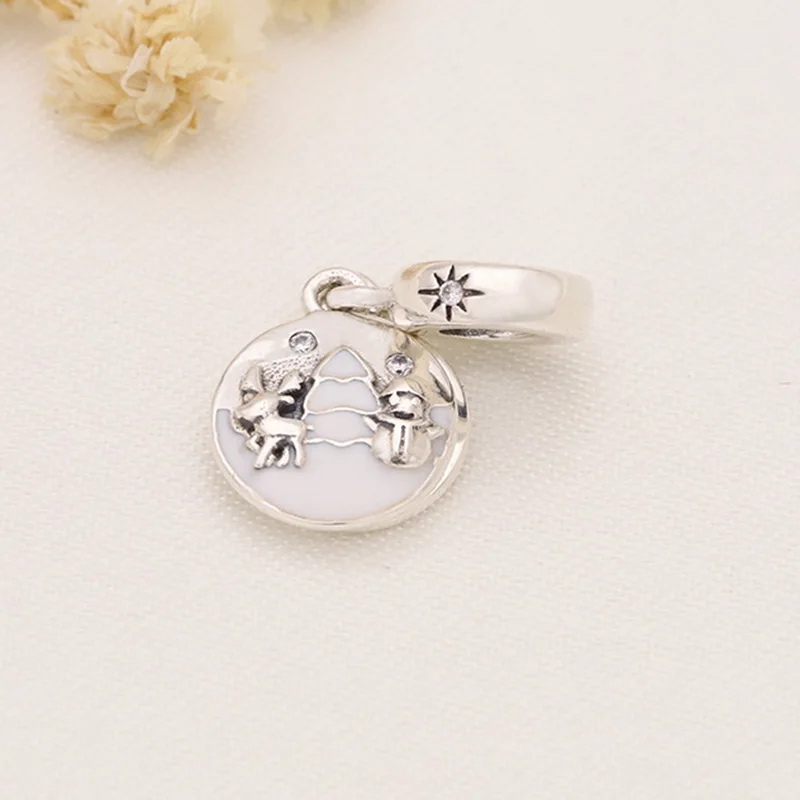 

100% 925 Sterling Silver Charm Santa Tree Elk Pendant Fit Pandora Women Bracelet & Necklace Diy Jewelry