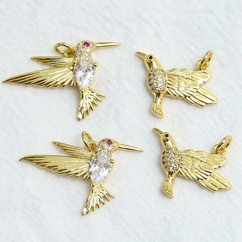 

10 шт., аксессуары для подвесок в виде колибри