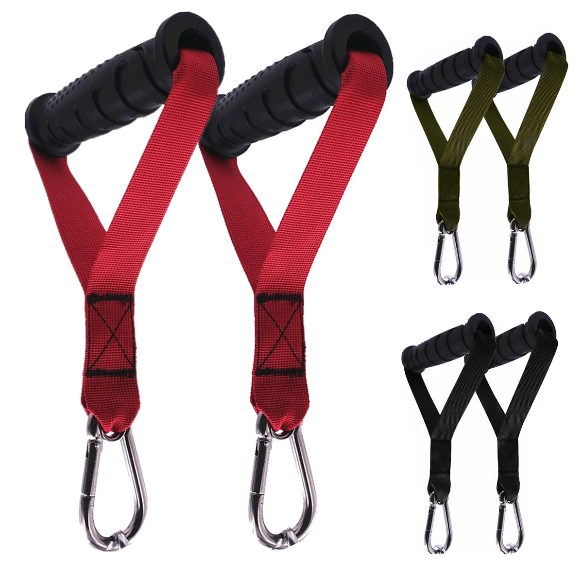 Модернизированные Кабельные приспособления Эспандеры ручки с карабином для