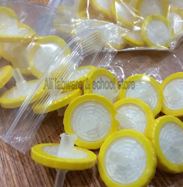 100 шт./лот диаметр 25 мм размер пор 5 мкм одноразовый полипропиленовый фильтр-шприц