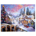 Алмазная 5d живопись сделай сам, вышивка крестиком, алмазная вышивка, пейзаж, зимний пейзаж, Снежная елка, Алмазная мозаика, Рождество