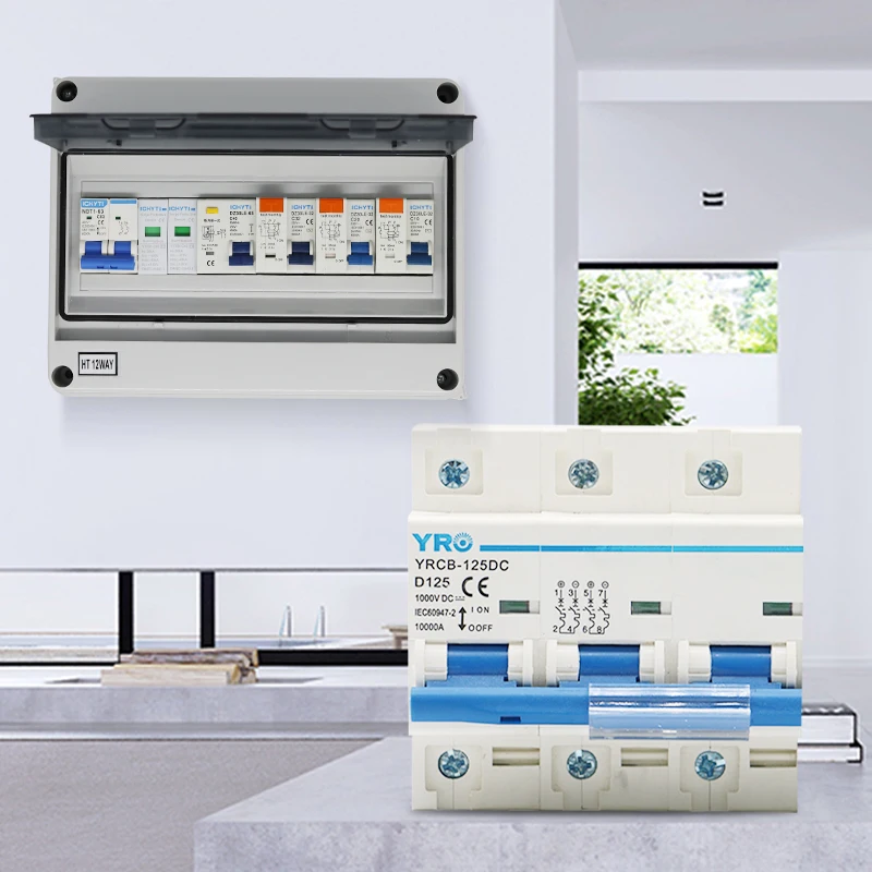 Мини-автоматический выключатель на солнечной батарее 4P 1000 В постоянного тока 80 А