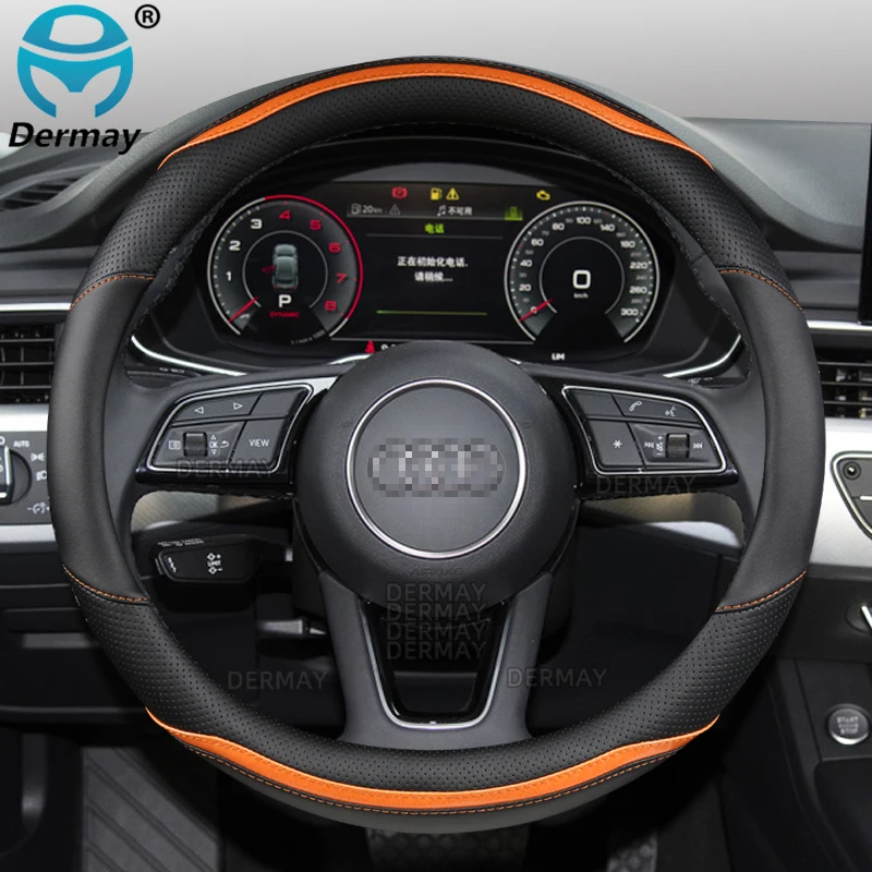 

Для Audi Q5 SQ5 2008 ~ 2023 DERMAY чехол рулевого колеса автомобиля из углеродного волокна и аксессуары для автомобиля