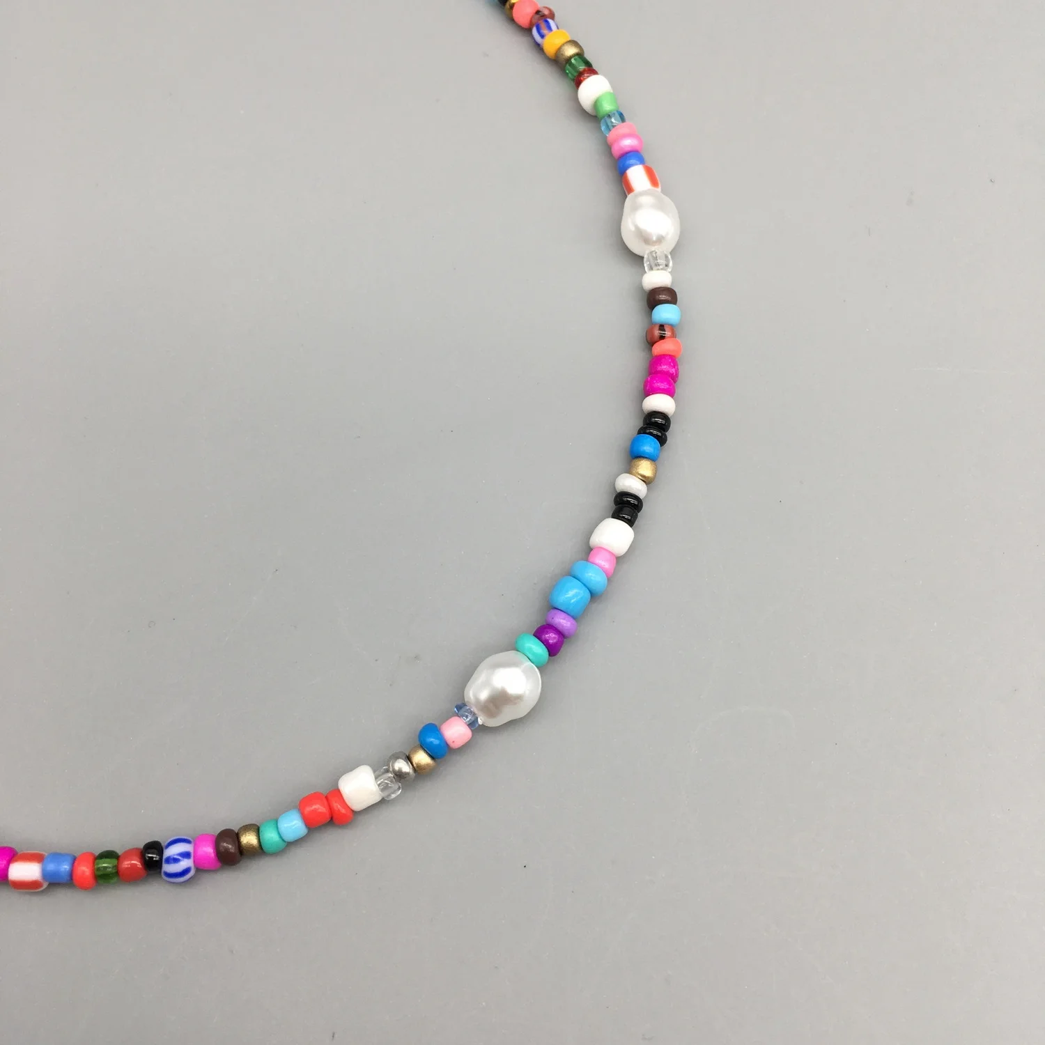 Женское Ожерелье-чокер ручной работы ожерелье из стеклянных бусин с