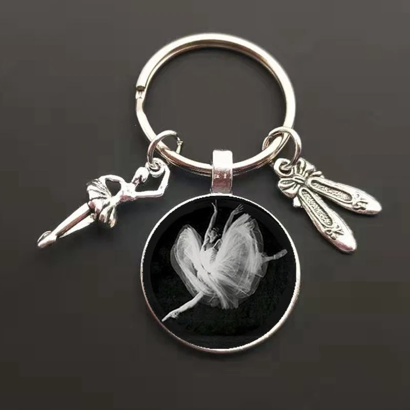 Винтажный брелок в виде балерины женский элегантный балетный танцевальный