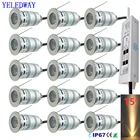 Уличный светодиодный подземный светильник, IP67, 1 Вт, 12 В, садовая точечная Ландшафтная лампа на земле, для двора, дорожек, патио, точечный светильник с трансформаторами