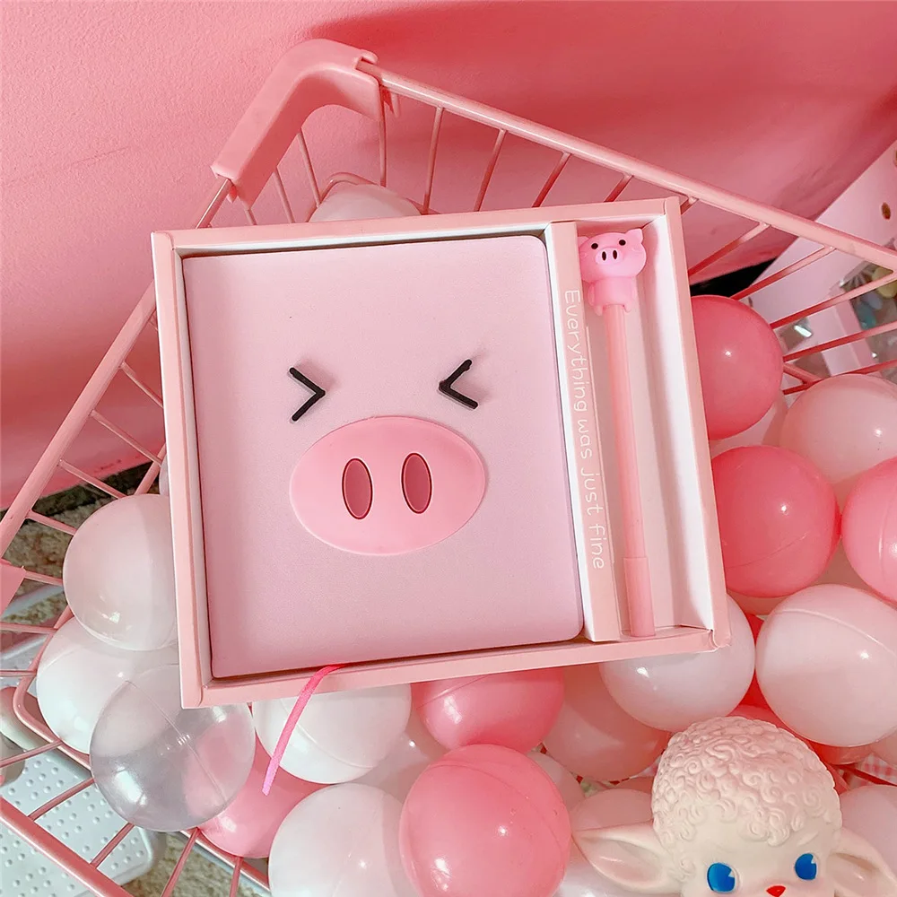 Kawaii Girl A6 набор чистого журнала для офиса корейский милый розовый блокнот
