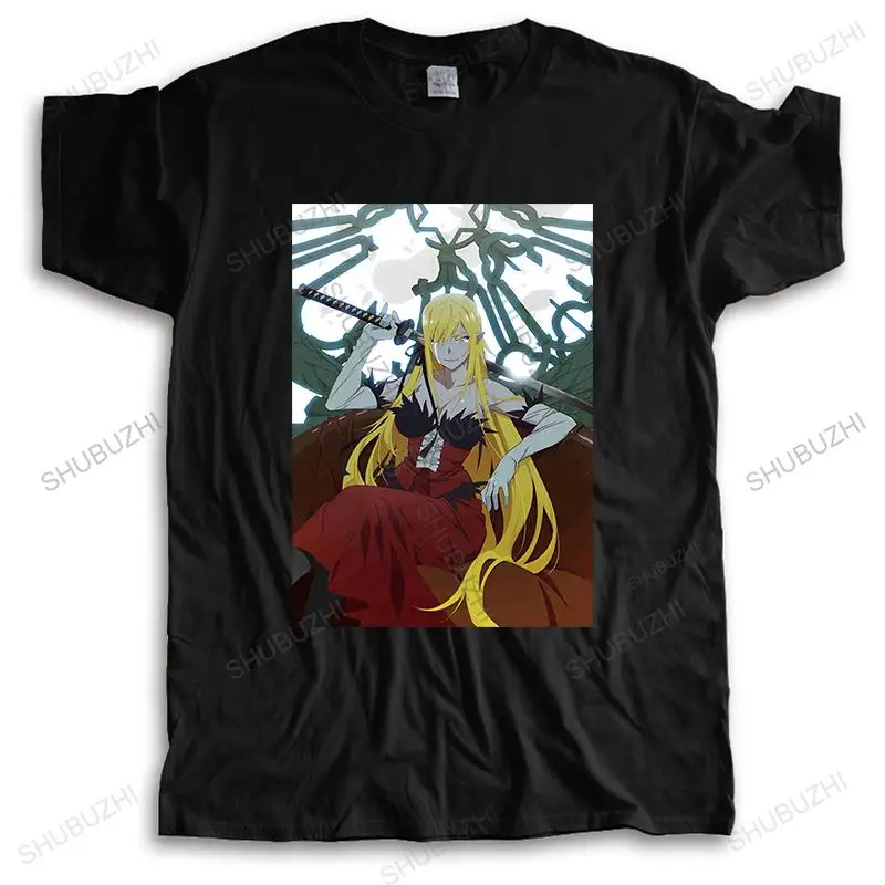 

Футболка мужская летняя с круглым вырезом, популярная рубашка Kizumonogatari Kiss-shot Acerola-orion Heart-под лезвием, с коротким рукавом