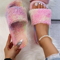 new womens slippers soft and fluffy plush slippers flat non slip slippers lightweight and comfortable soft soled slippers 36 43