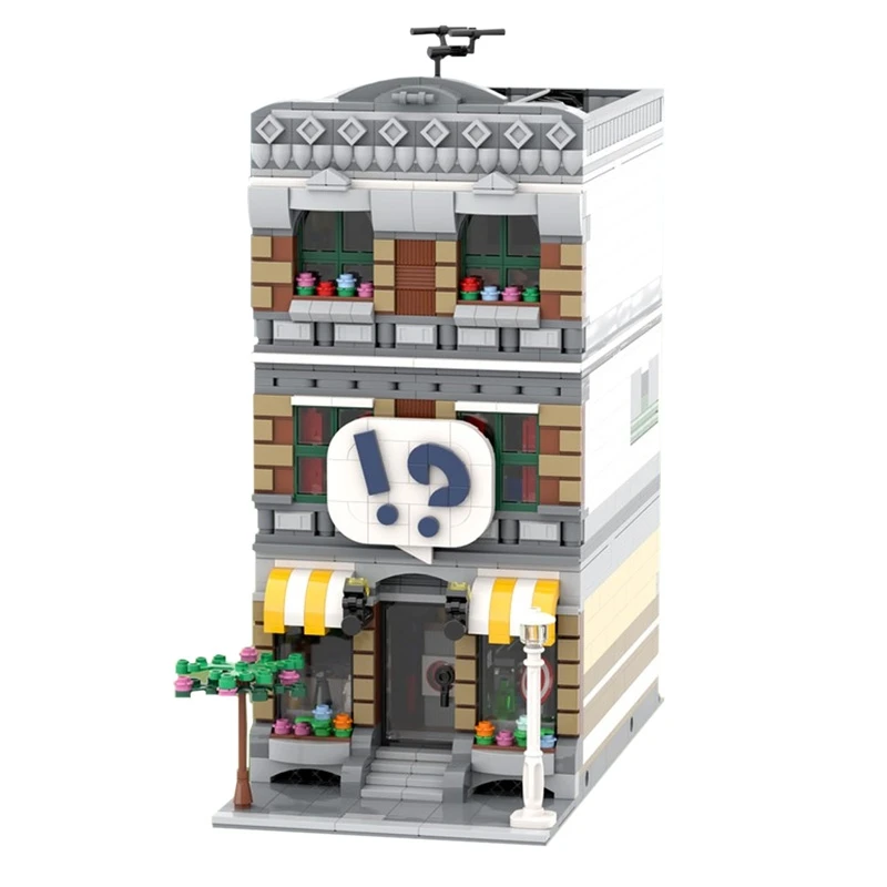 

Shop&Apartment Model Toy New MOC City Street View Series 1866pcs Diy Building Blocks Creative Kids Christmas Gift Toys