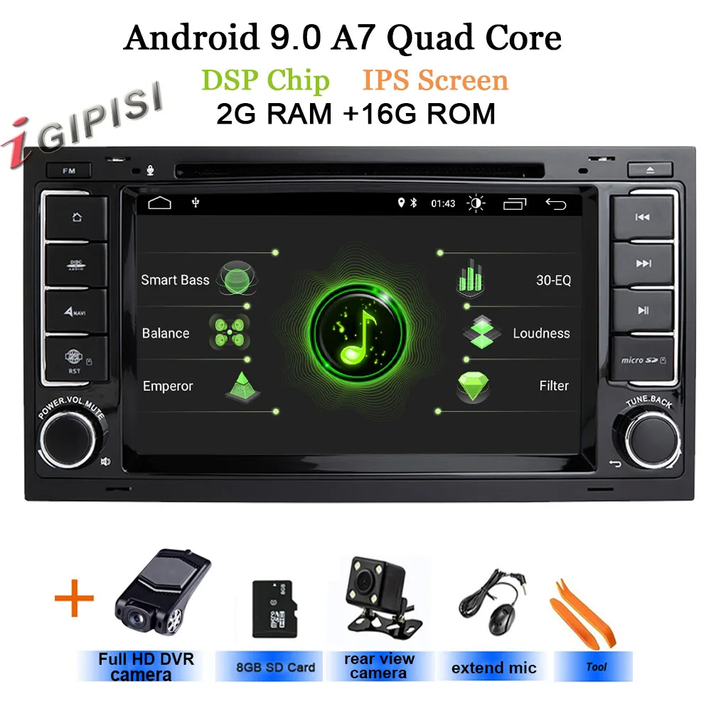 64G Автомагнитола для VW Volkswagen Touareg T5 Transporter Multivan, Android 9,0 автомобильный dvd-плеер gps стерео радио ips DSP чип - Цвет: DSP-IPS  2G A7