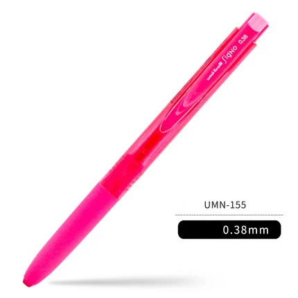 UNI Signo RT1 UMN-155 гелевая ручка 0,38/0,5 мм K6 версия гелевая ручка для письма цветная ручка водопроводная ручка студенческие Обучающие канцелярские принадлежности низкое Демпфирование - Цвет: Pink 0.38