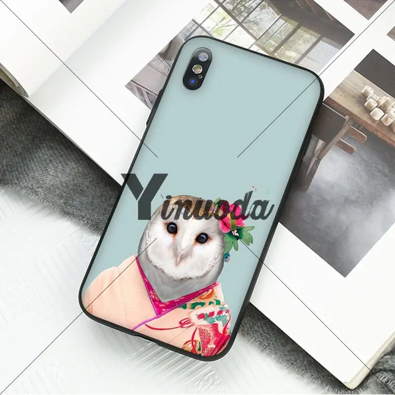 Yinuoda животное портрет Слон Сова Тигр пантера Coque Shell чехол для iPhone X XS MAX 6 6S 7 7plus 8 8Plus