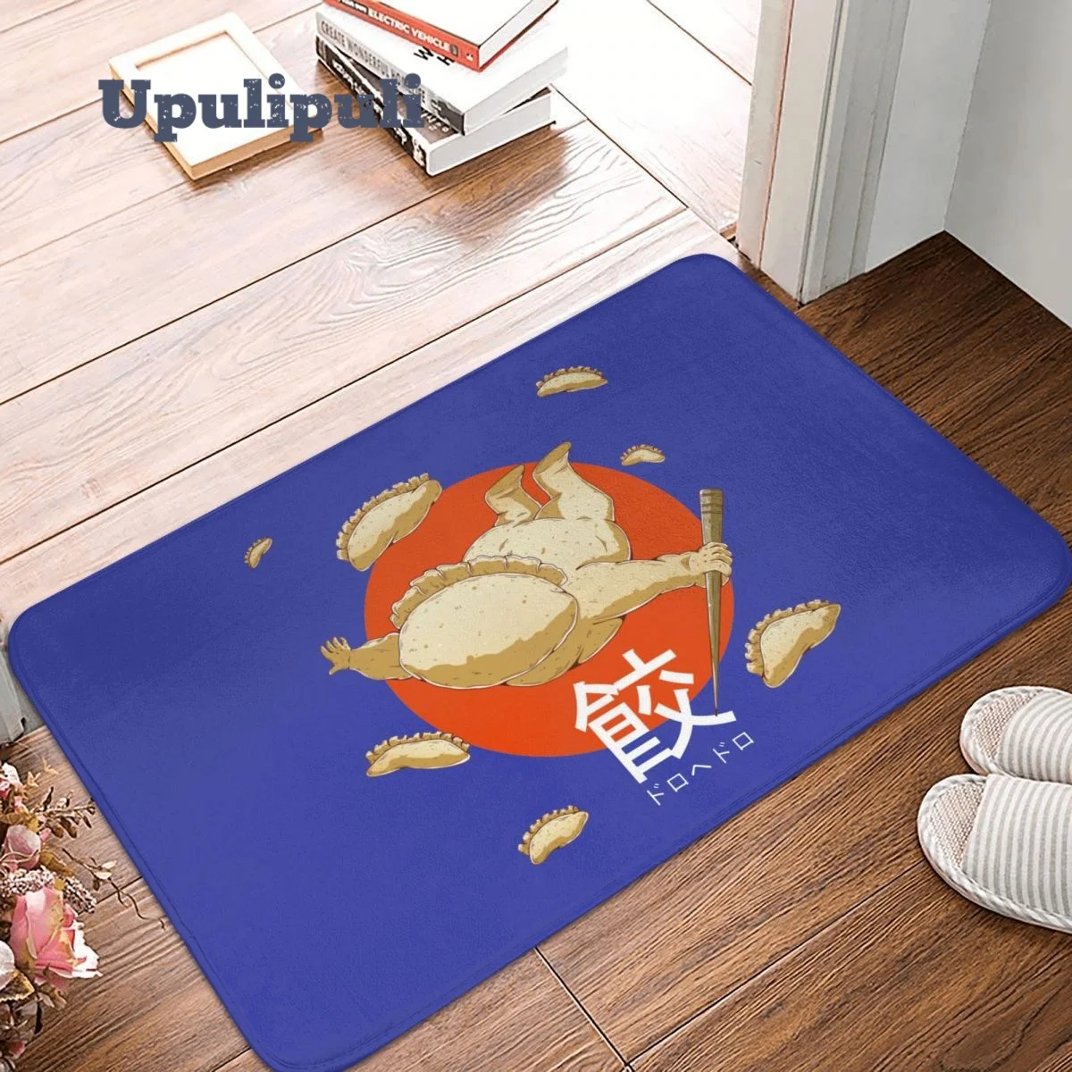 

The Gyoza Fairy Dorohedoro Mat Flannel Bath Mat Non-Slip Anime Comic Absorbent Mat for Living Room Bathroom Printed Balcony Mats