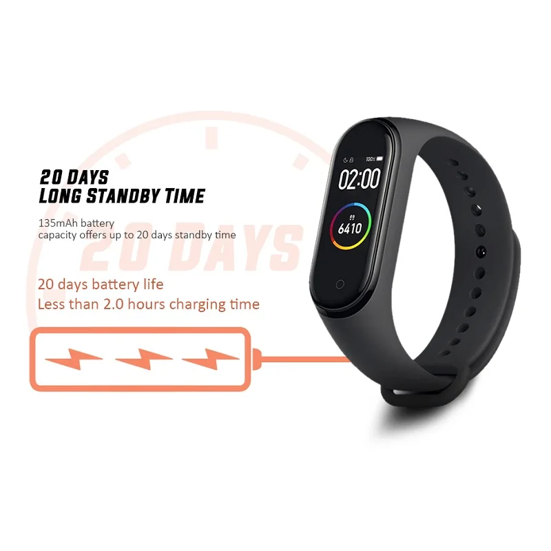 Умный Браслет Xiaomi Mi Band 4 Bluetooth 5 0 АТМ водонепроницаемый спортивный Miband