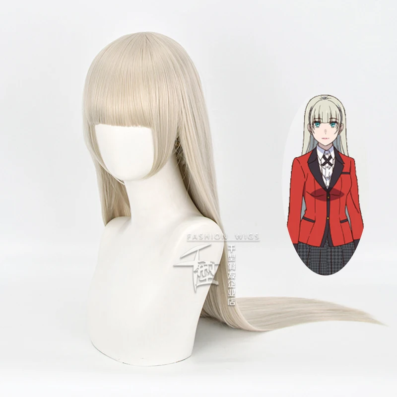 Длинный парик для косплея из аниме Kakegurui Momobami Ririka термостойкие волосы волокна +