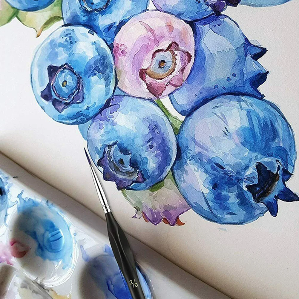 

new 15pcs Detail Paint Brush Set Drawing DIY On Canvas School Beginner Painting Tool Paint Brushes Set Professional Nylon hook