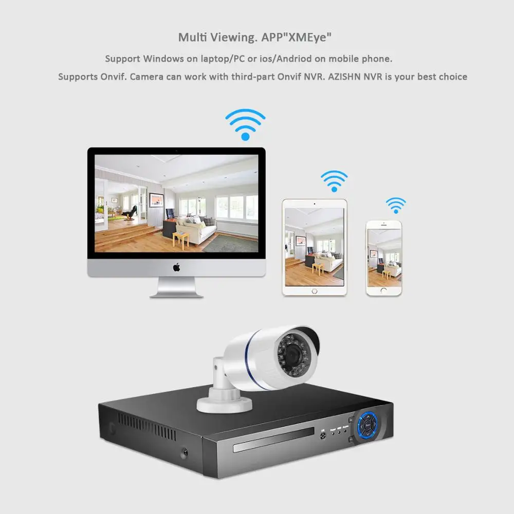 

AZISHN H.265AI 5MP 1/2.7"SC5239 CMOS FULL HD Security POE/DC IP Camera Audio IR-CUT Outdoor onvif Video Surveillance 2MP/3MP