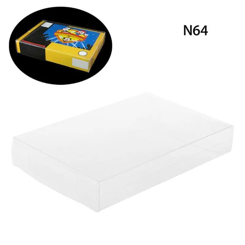

1pc Custom Clear PET Box Pro Protectors Game Case Sleeves Covers For SNES N64 CIB Boxed Games 32CA
