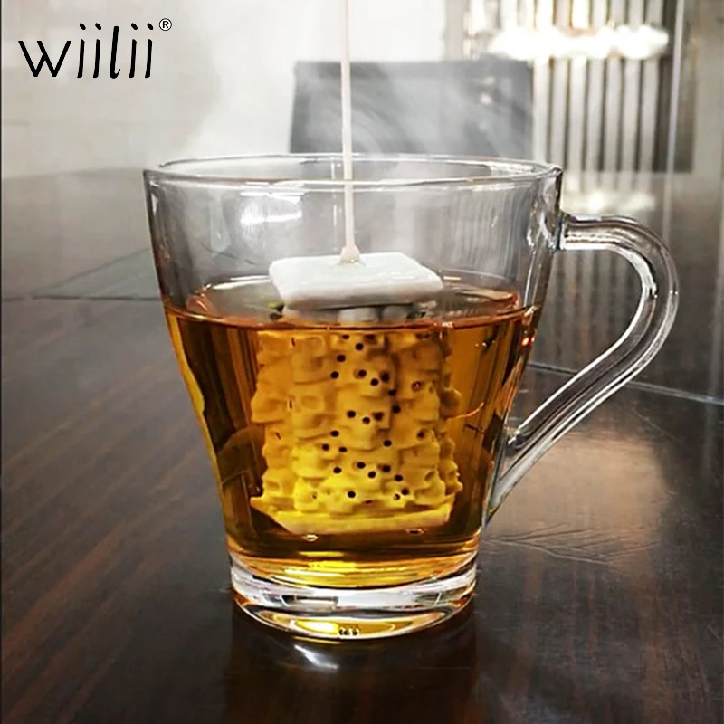 Кости Череп силиконовый заварочный ситечко для чая многоразовый фильтр диффузор