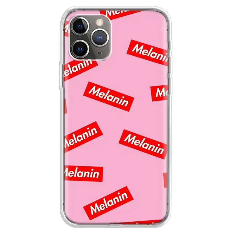 Меланин поппин Черная Королева для Apple iPhone 7 8 Plus 11 12 Mini Pro 10 X XS XR 6 6S 5 5S SE Max мягкий