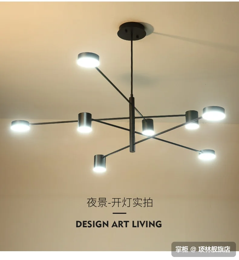 

Modern Fashion Black Gold White Long Led Ceiling Suspended Chandelier Light Lamp for Hall Kitchen Living Room Loft Bedroom