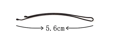 Заколка для волос практичная простая черная шпилька металлическая краска A Word U