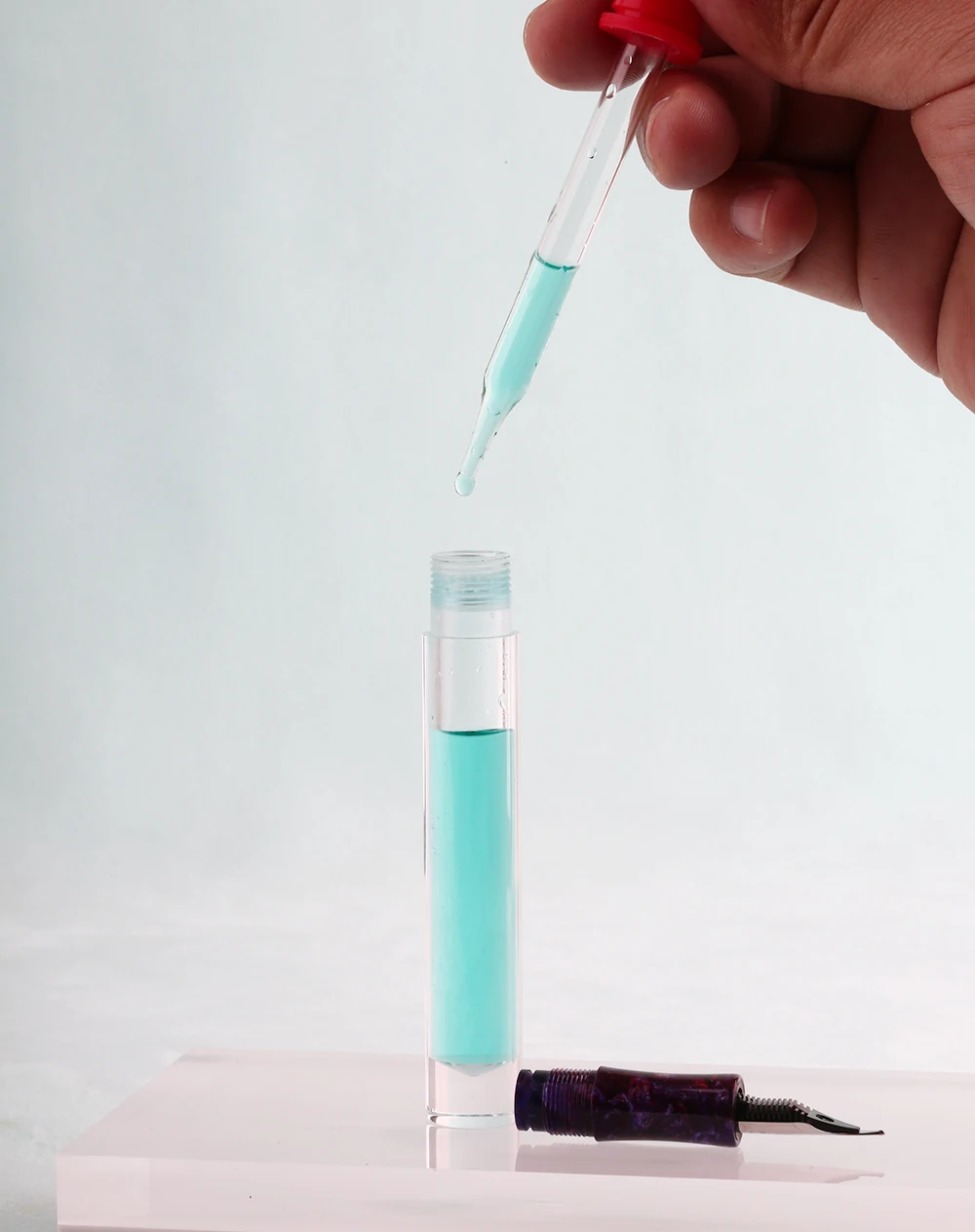 В продаже! Ручка перьевая Moonman C1 прозрачная 0 6 мм с пипеткой| |