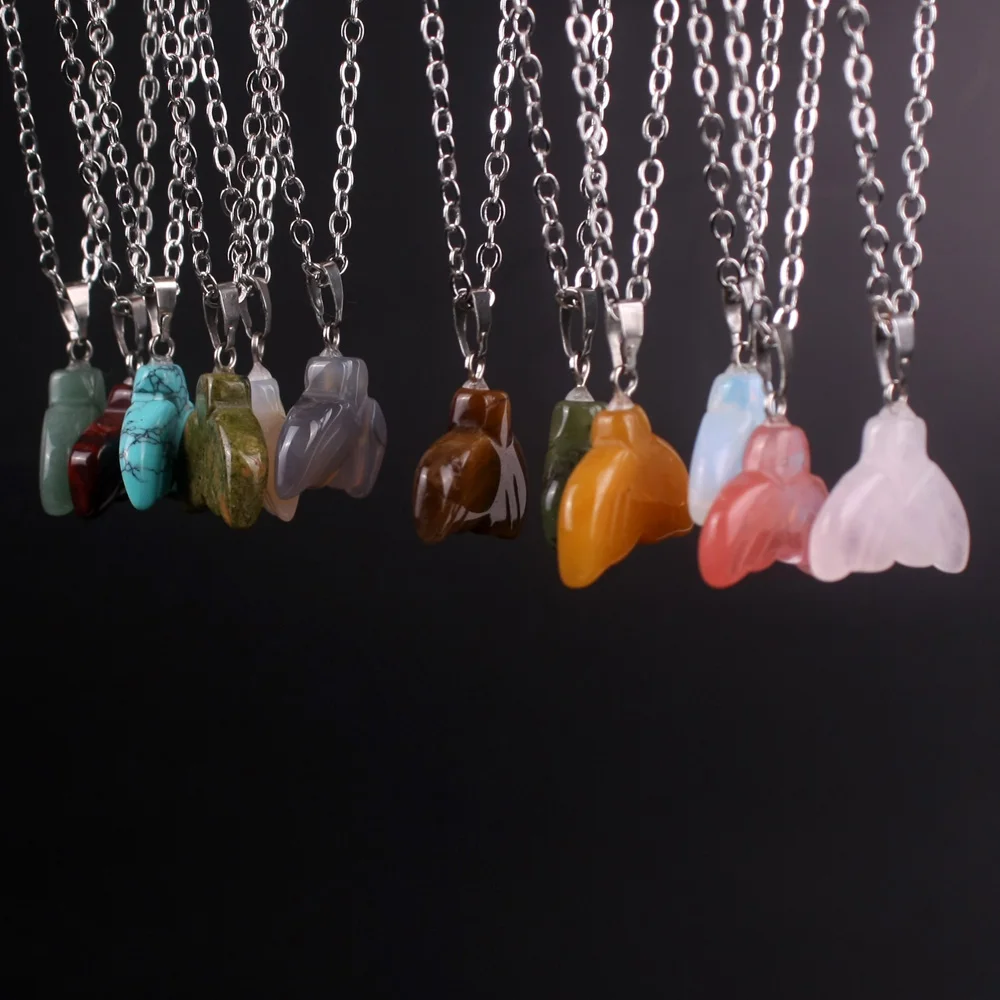 Оптовая продажа 24 шт. натуральный камень в форме рыбьего хвоста оникс унакита