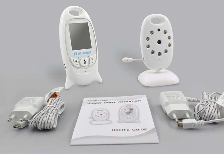 

VB601 2.4Ghz Video Baby Monitors Wireless 2.0 Inch LCD Screen 2 Way Talk IR Night Vision Temperature Security Camera 8 Lullabies