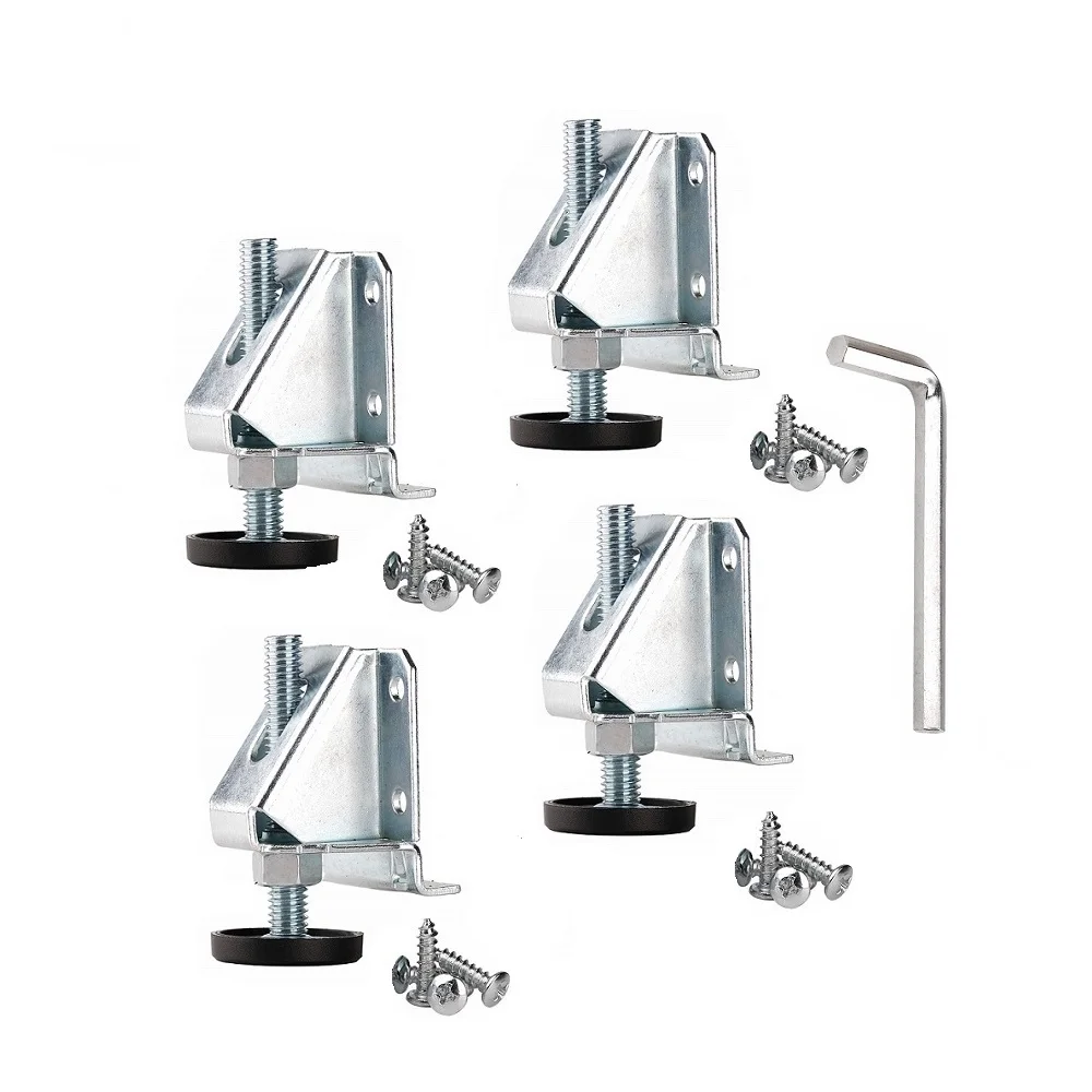 4 шт. углеродного Сталь регулируемая ножка ноги опоры для тяжелых условий