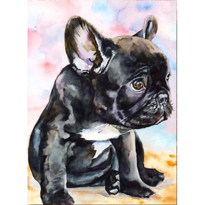 

Full Diamond Painting French Bulldog Diy Round Diamond Embroidery Cartoon Picture Mosaic Decoration For Home Hobby gift