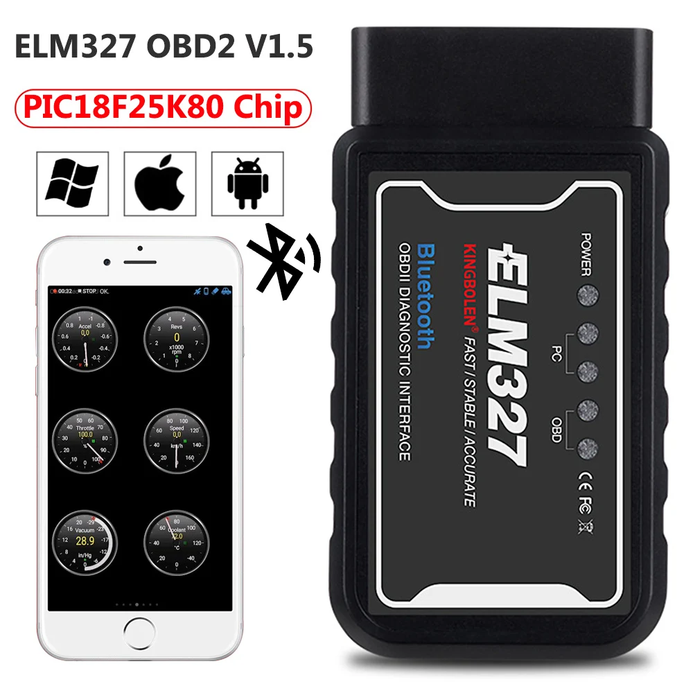 ELM327 WIFI Bluetooth OBD2 OBDII V1.5 iOS iphone Android автомобильный диагностический сканер инструмент