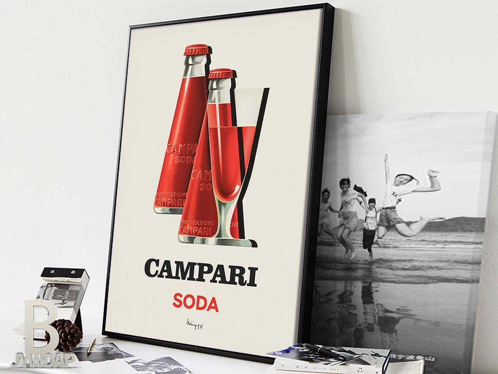 Постеры Campari с напитками винтажная итальянская Картина на холсте художественные