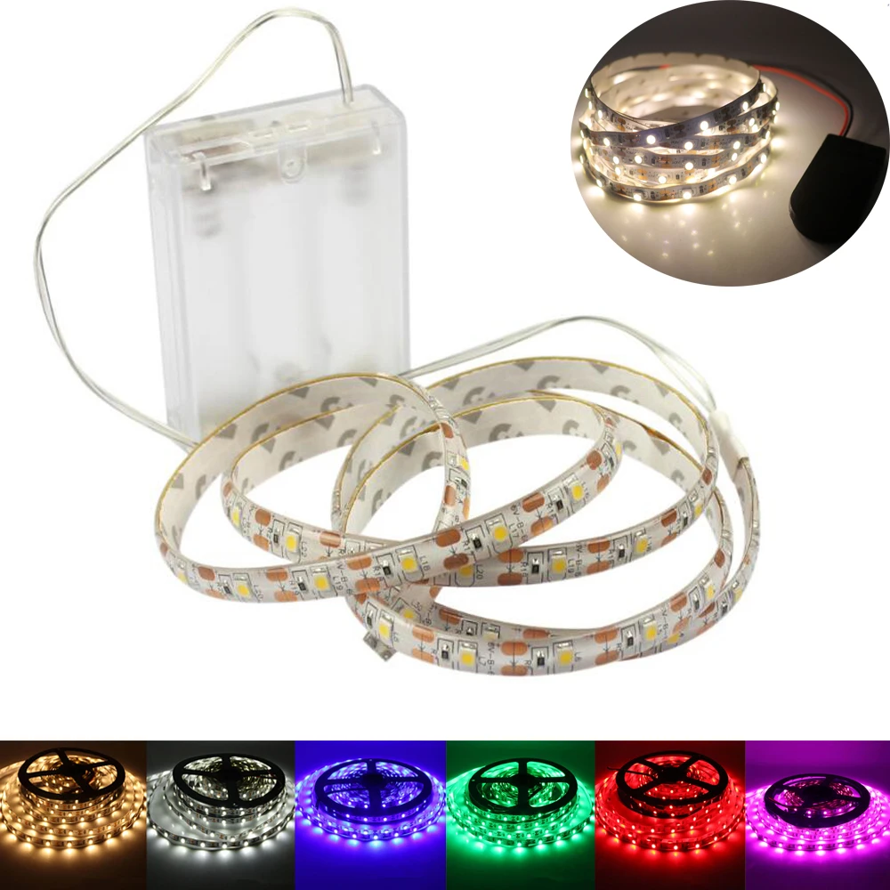 

LED Strip 5V AA Battery Powered SMD3528 60LEDs/M Led Lights Waterproof 0.5M 1M 2M 3M 4M 5M Flexible LED Ribbon Diode Tape
