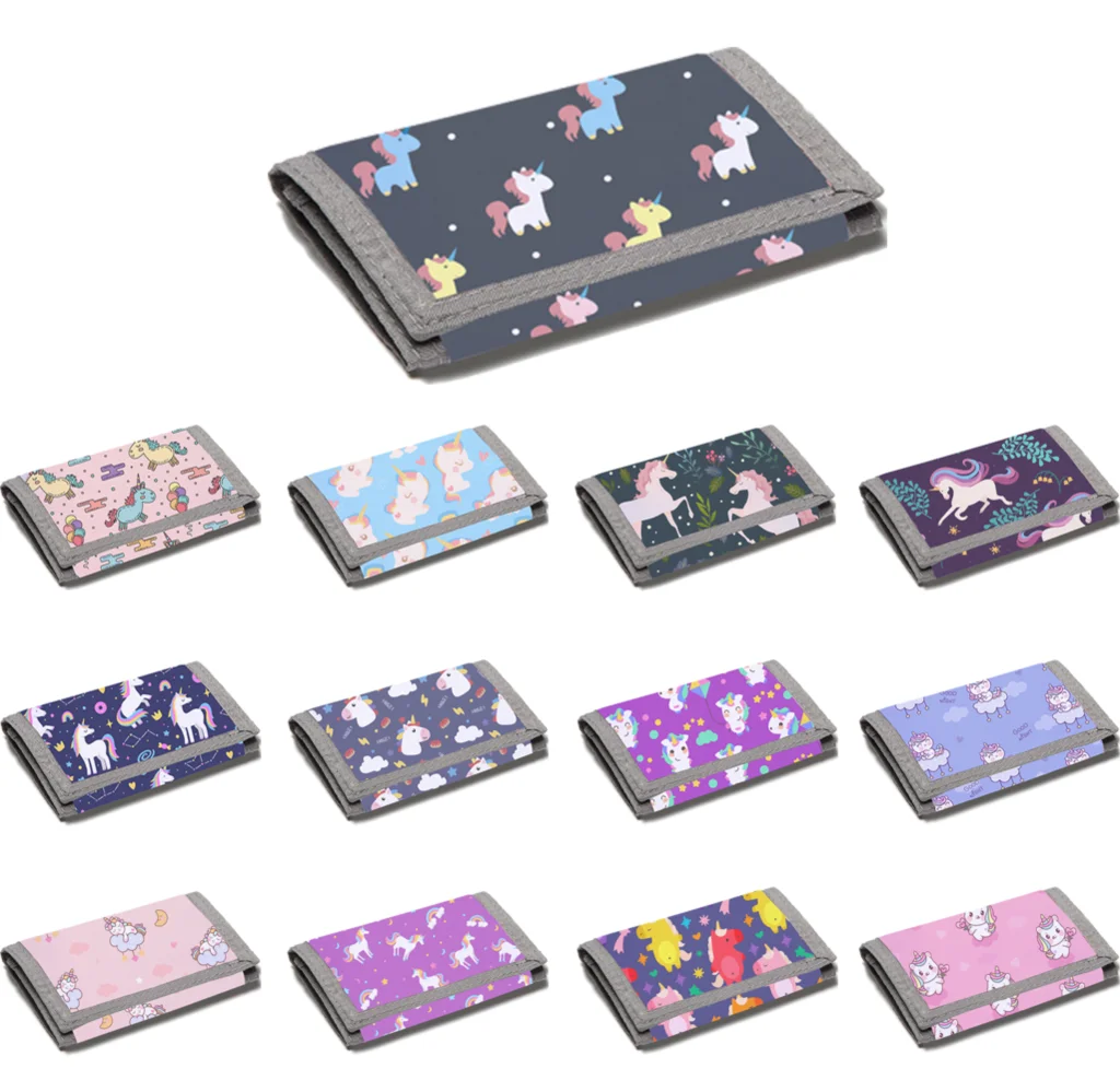 Unicorn Children's Cute Custom Wallet Casual Primary and Secondary School Students Coin Purse For Men and Women