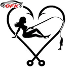 Автомобильные аксессуары I LOVE Рыбалка сексуальная девушка крючок сердце рыба леска виниловые наклейки 12,6 см * 13 см