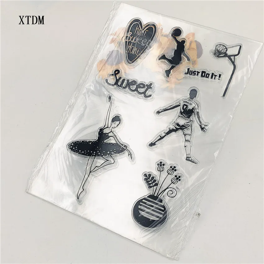 Хит продаж прозрачный штамп для баскетбола/силиконовый альбом скрапбукинга
