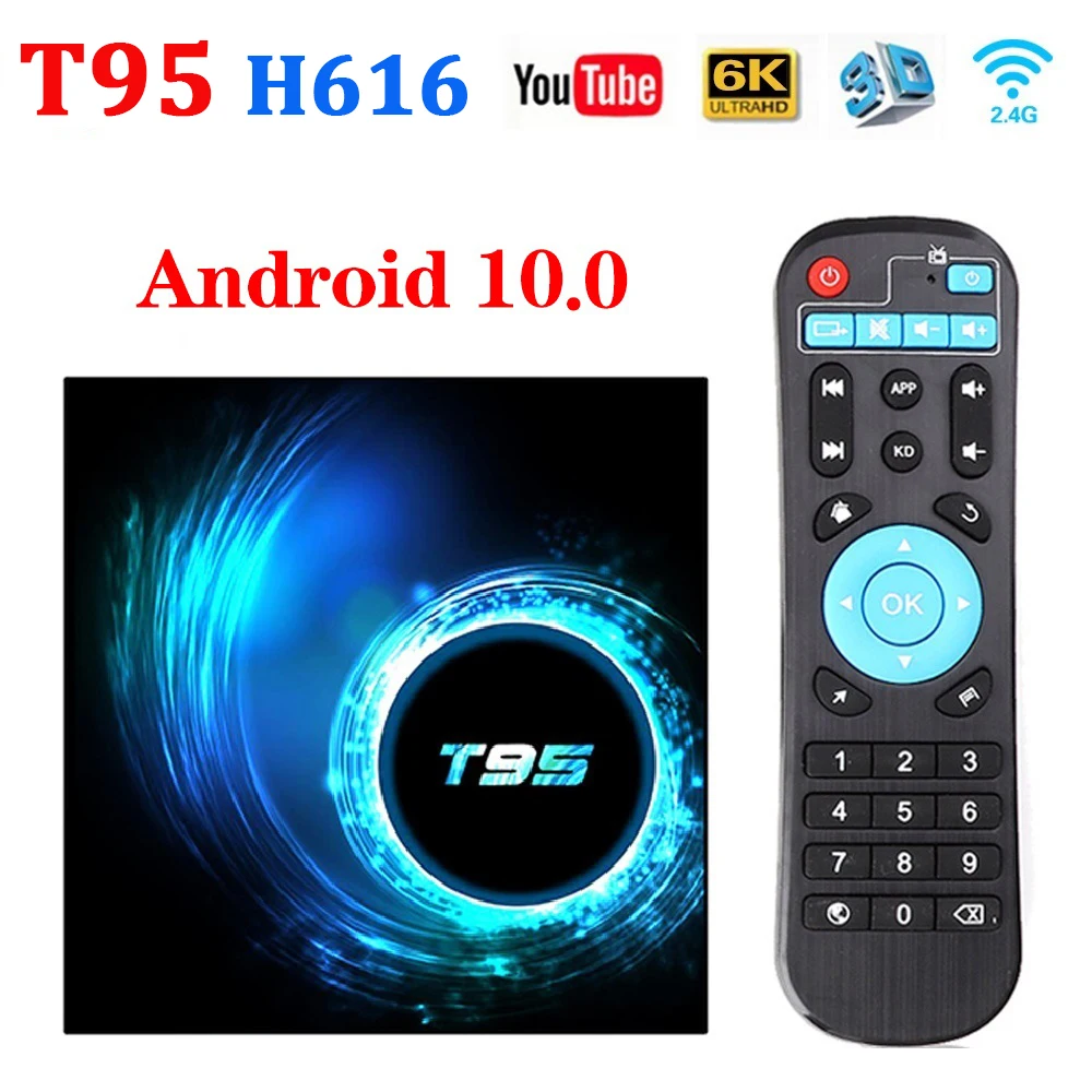 2021 лучший T95 Max ТВ коробка Android 10 0 4 ГБ 64 Поддержка 6K 3D YouTube голосового помощника Google