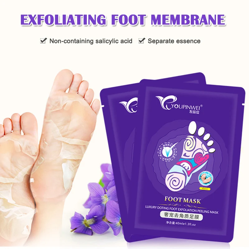 

Top Luxury Best Hot Sale 2 Pcs Foot Peel Mask Peeling Away Calluses Dead Skin Cells Tender Care Foot Mask TK-ing