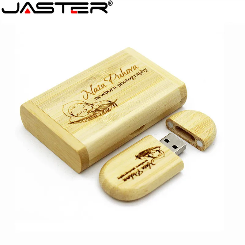 Флэш-накопитель JASTER в деревянной коробке с логотипом на заказ 4/16/32/64 ГБ |