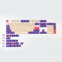 gmk plum pbt keycaps cherry profile dye subbed personalized english key cap for mx switch mechanical keyboard with 1 75u 2u