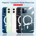Прозрачный Магнитный чехол для iPhone 13 Pro Max IPhone13 Mini 13Pro 13 Mini Magsafing с поддержкой беспроводной зарядки