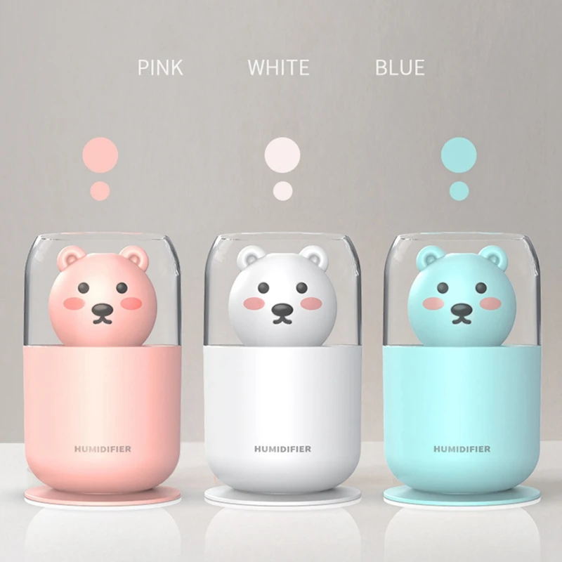 

Ortable 300Ml USB Mini Air Humidifier with 2 Pcs Humidifier Sticks, Color Night Light Room Humidifier