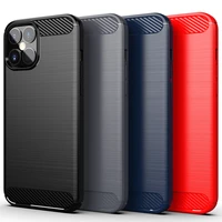 for iphone 12 mini case cover anti knock bumper carbon fiber soft back cover iphone 11 12 pro max phone case for iphone 12 pro