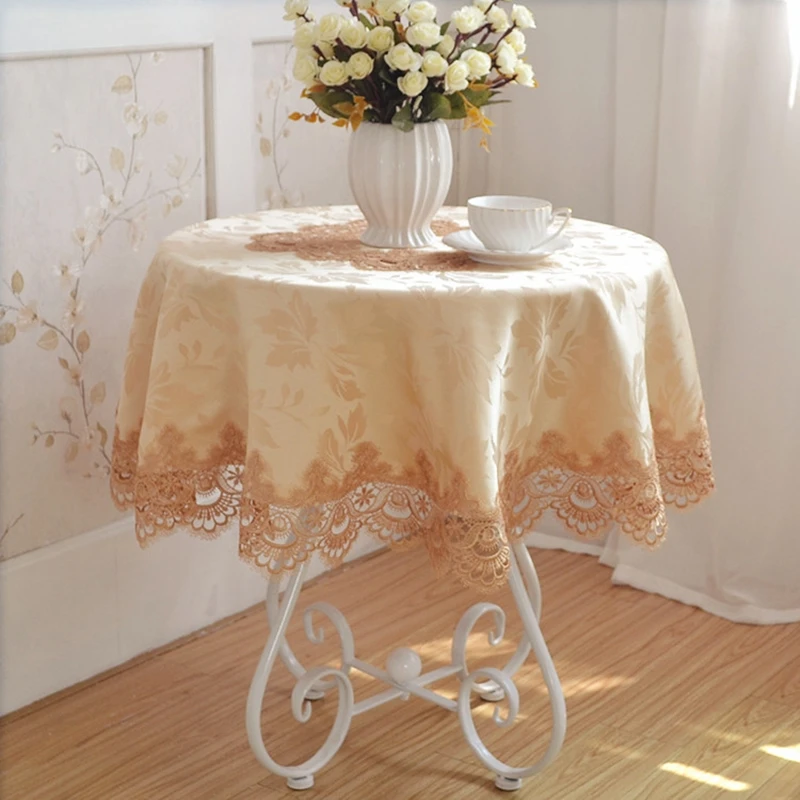 Vezon Новая Элегантная Европейская круглая кружевная жаккардовая скатерть
