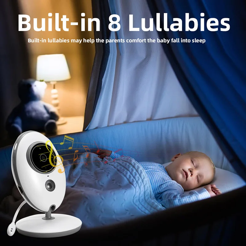 VB605 Wireless Video Color Baby Monitor 2-Way Audio Talk Night Vision Surveillance 2.4 Inch Security Camera Babysitter | Безопасность и